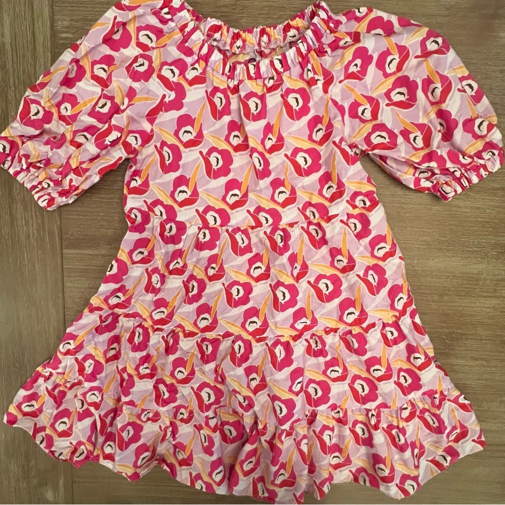 Zara Pink and Orange Floral Skirt